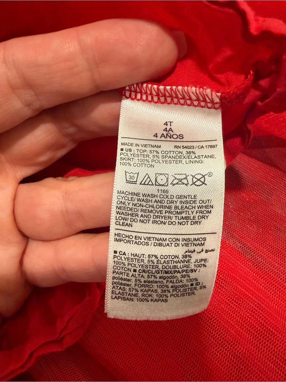 Old Navy Red Heart Print Tulle Tank Dress for Kids